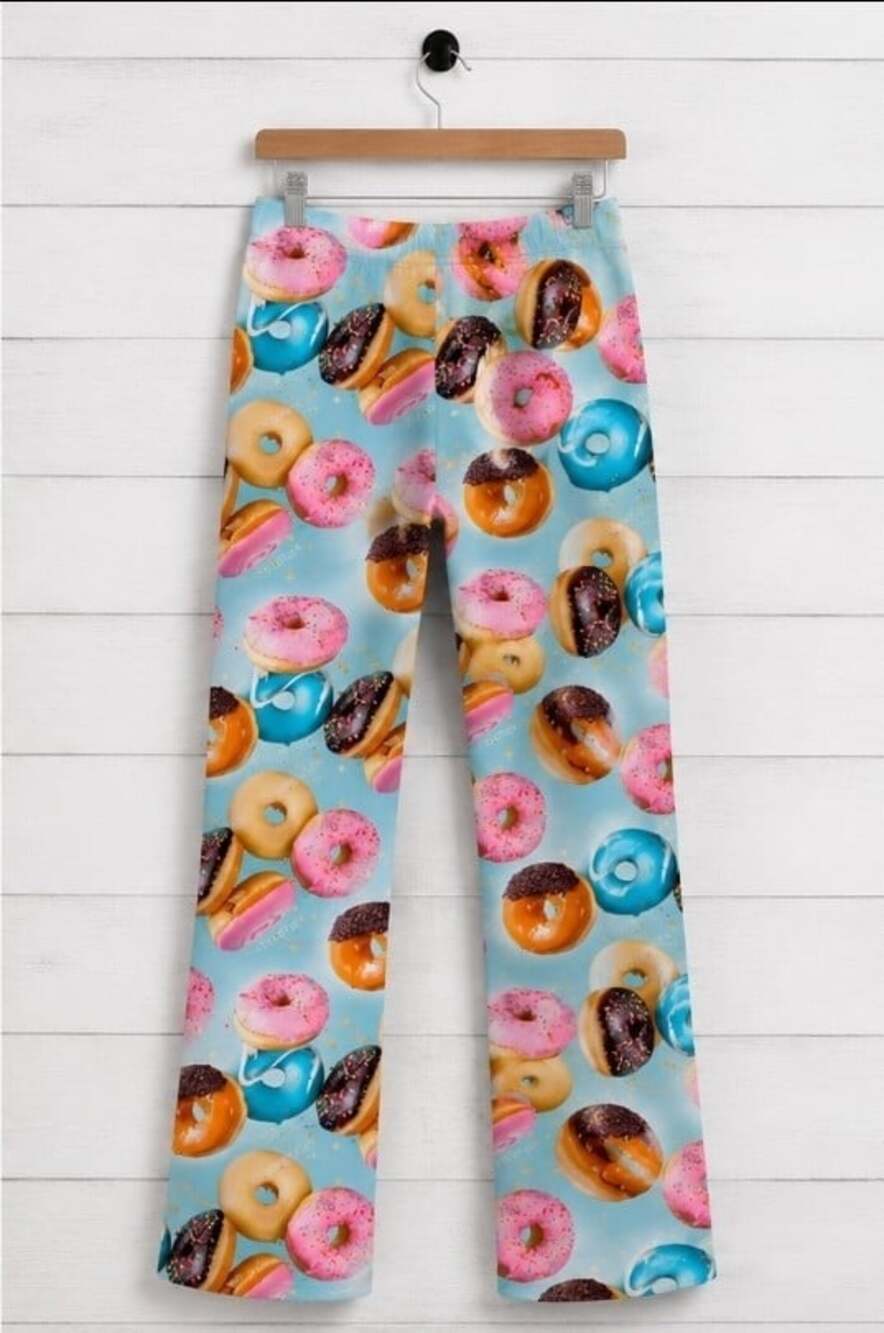 Pajama Lounge Pants Donuts NWT New Soft Comfy Large Excellent - Picture 4 of 5